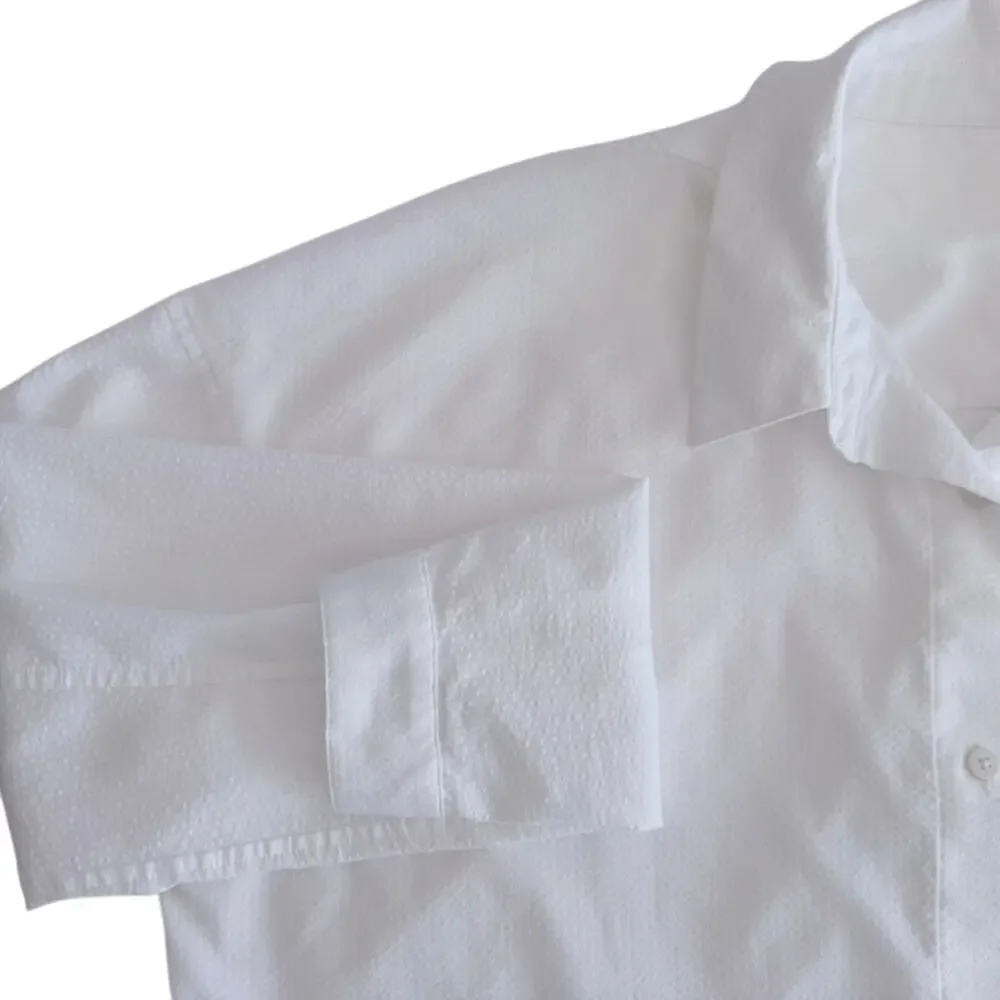 Lululemon All Days Shirt White Seersucker Plus Size 16 Maternity Oversized Loose